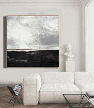 Load image into Gallery viewer, Black White Painting Horizontal Wall Decor Art  Large Canvas Art Ap010
