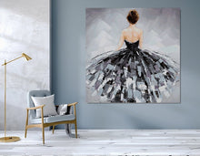 Load image into Gallery viewer, Dancer Oil Painting on Canvas Ballerina Girl Is Like Bride in a Wedding Dress

