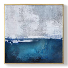 Load image into Gallery viewer, Deep Blue Sea Level Oil Painting Large Wall Art Abstract Painting Np059
