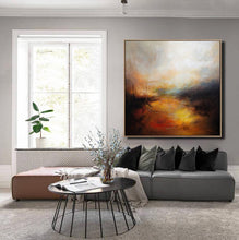 Load image into Gallery viewer, Large Wall Art Dining Room Cloud Abstract Painting Skyline Artwork Bp078
