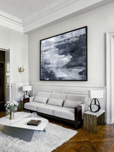 Load image into Gallery viewer, Black And White Painting Horizontal Wall Art Ap041
