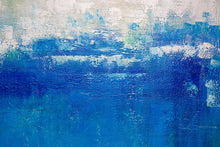 Load image into Gallery viewer, Large DEEP Blue Sea Abstract Painting,Blue Ocean Oil Painting
