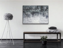 Load image into Gallery viewer, Cloud Art Painting Black White Canvas Art Abstract Sky Painting Ap034
