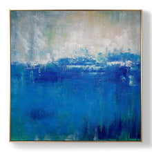 Load image into Gallery viewer, Large DEEP Blue Sea Abstract Painting,Blue Ocean Oil Painting
