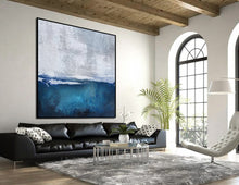 Load image into Gallery viewer, Deep Blue Sea Level Oil Painting Large Wall Art Abstract Painting Np059
