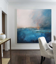 Load image into Gallery viewer, Sky Landscape Oil Painting, Blue Abstract Art Bl011
