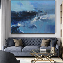 Load image into Gallery viewer, Deep Blue Sea Abstract Painting Oversized Living Room Painting Np047
