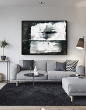 Load image into Gallery viewer, Black And White Abstract Wall Painting For Living Room Ap019
