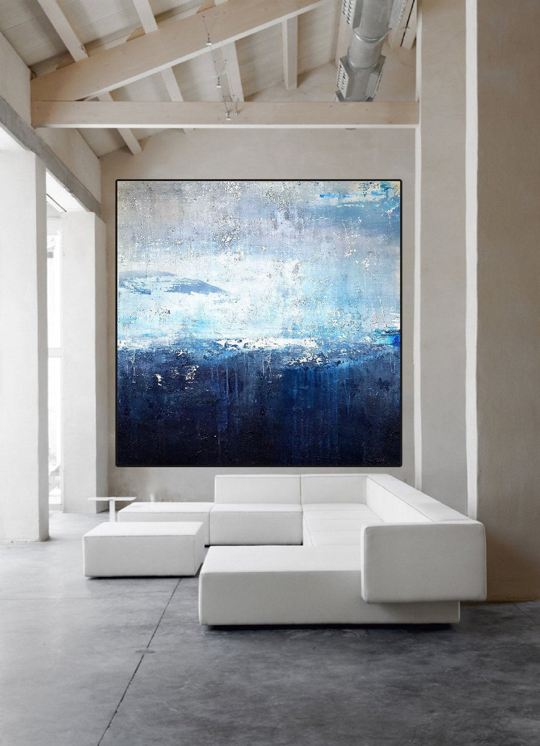 Deep Blue Sea Abstract Art Oversized Artwork for Walls Bp088