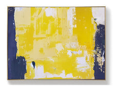 Load image into Gallery viewer, Yellow Abstract Wall Art White Abstract Painting Blue Abstract Art Np032
