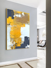 Load image into Gallery viewer, Orange Yellow Abstract Painting Hallway White Abstract Painting Np051
