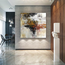 Load image into Gallery viewer, Brown White Red Abstract Painting Giant Canvas Painting Fp094
