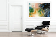 Load image into Gallery viewer, Green Black Pink Abstract Painting Palette Knife Canvas Art Fp072
