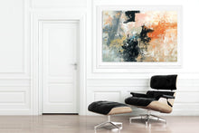 Load image into Gallery viewer, Black Orange Gray Abstract Interior Decor Colorful Abstract Art Qp008

