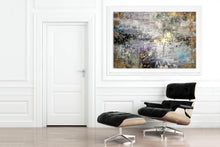 Load image into Gallery viewer, Gray Gold Purple Abstract Painting Livingroom Decor Fp083
