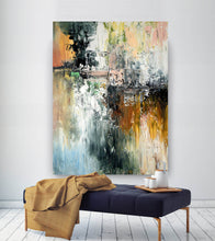 Load image into Gallery viewer, Yellow White Pink Abstract Canvas Art Colorful Abstract Fp068
