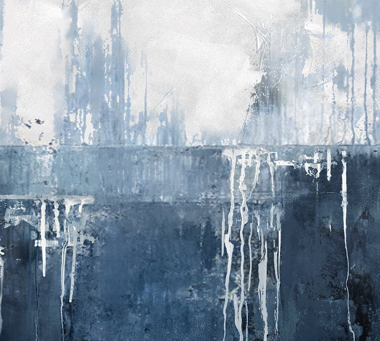 Original Deep Blue Sea Abstract Art Sky Landscape Painting Qp094