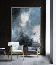 Load image into Gallery viewer, Original Blue Sky Abstract Painting,Cloud Canvas Painting,Living Room Art Bl013
