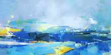 Load image into Gallery viewer, Deep Blue Abstract Painting Yellow Abstract Painting Original Abstract Art Painting Np040
