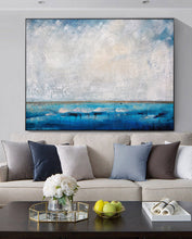 Load image into Gallery viewer, Extra Large Wall Art Ocean Abstract Painting Blue Level Painting NP002
