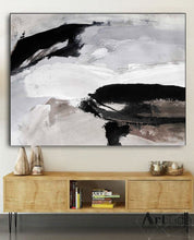 Load image into Gallery viewer, Grey Black White Abstract Painting For Living Room Beige Brown Painting Qp090
