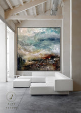 Load image into Gallery viewer, Beach Texture Painting,Original Sea Abstract Oil Painting Qp057
