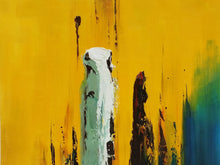 Load image into Gallery viewer, Original Yellow Blue Abstract Painting Hallway Wall Art Np049
