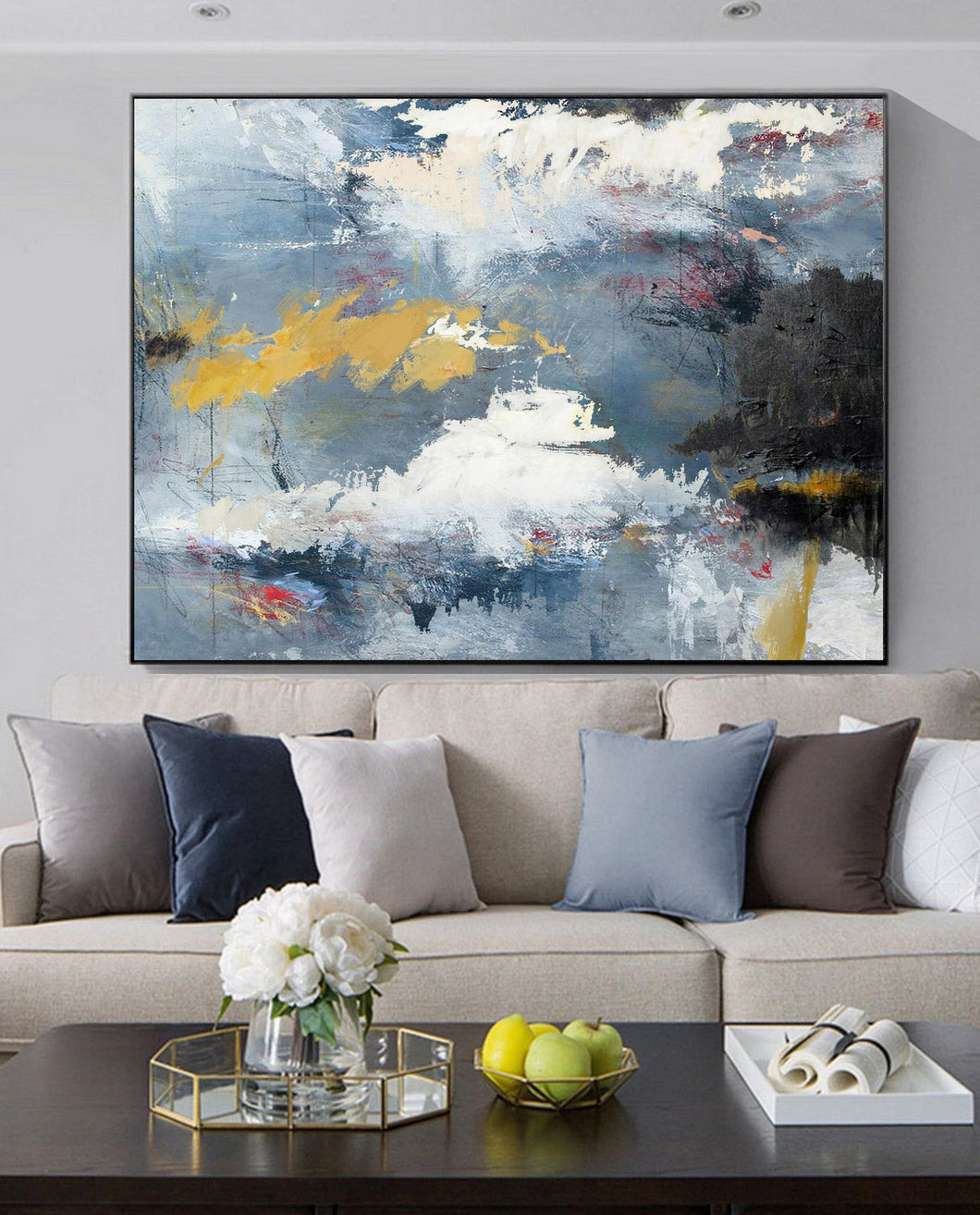 Cloud Abstract Art Oil Painting Sky Abstract Painting on Canvas Np033