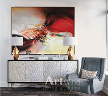 Load image into Gallery viewer, Original Large Red White Abstract Painting Living Room Dining Room Dp054
