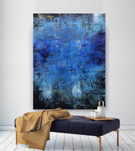 Load image into Gallery viewer, Blue Original Abstract Painting on Canvas Abstract Art Fp092
