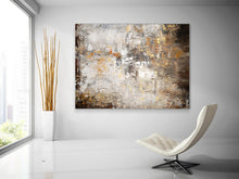 Load image into Gallery viewer, Brown White Yellow Original Abstract Painting on Canvas Home Decor Fp002
