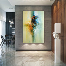 Load image into Gallery viewer, Yellow Orange Blue Abstract Canvas Ar Colorful Painting Fp34
