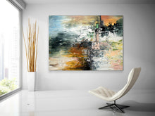 Load image into Gallery viewer, Yellow White Pink Abstract Canvas Art Colorful Abstract Fp068
