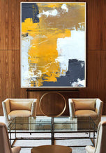 Load image into Gallery viewer, Orange Yellow Abstract Painting Hallway White Abstract Painting Np051
