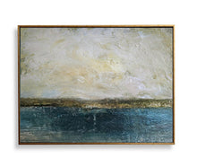 Load image into Gallery viewer, Abstract Art Sky Painting BeigeGold Painting Office Decor Dp119
