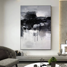 Load image into Gallery viewer, Black And White Wall Art Abstract Painting Contemporary Painting YP052
