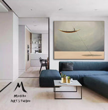 Load image into Gallery viewer, Sailboat Abstract Oil Painting Artwork Large Living Room Art Np072
