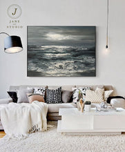 Load image into Gallery viewer, Large Sky And Sea Painting Marine Sunrise Landscape Painting Qp063
