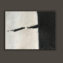 Load image into Gallery viewer, Black and White Abstract Painting Rich Textured Wall Art on Canvas Yp007
