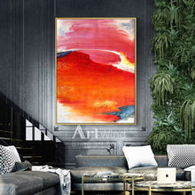 Load image into Gallery viewer, Red Abstract Painting Wall Painting For Living Room Big Painting Art Dp050
