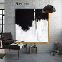 Load image into Gallery viewer, Black And White Unique Painting Gray Minimalist Painting Ap014
