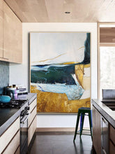 Load image into Gallery viewer, Beige Green Abstract Painting Oversized Artwork for Walls Bp089
