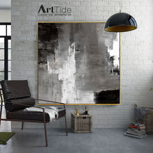 Load image into Gallery viewer, Black And White Canvas Art Grey Painting Qp097
