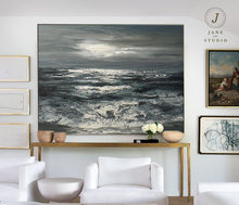 Load image into Gallery viewer, Large Sky And Sea Painting Marine Sunrise Landscape Painting Qp063
