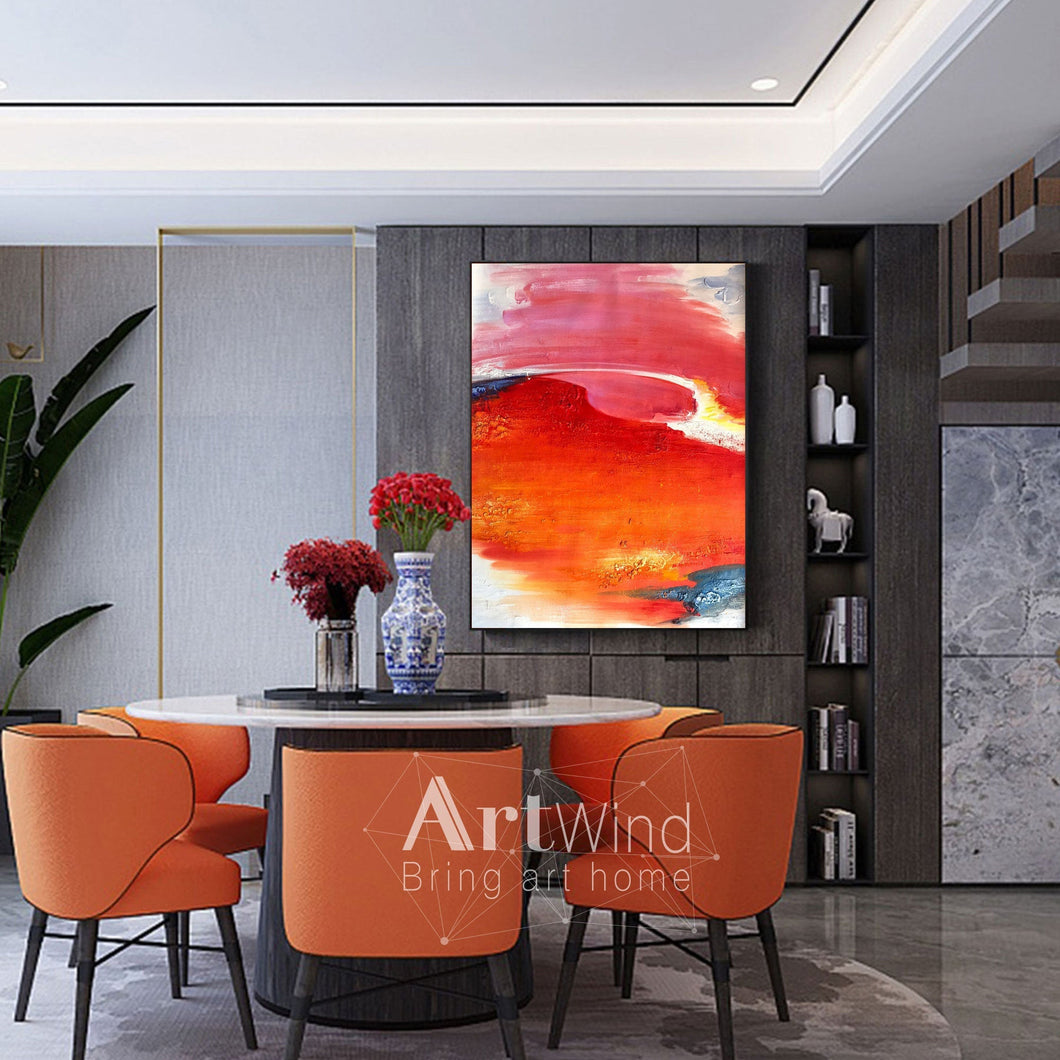 Red Abstract Painting Wall Painting For Living Room Big Painting Art Dp050