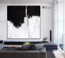 Load image into Gallery viewer, Black And White Unique Painting Gray Minimalist Painting Ap014
