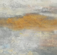 Load image into Gallery viewer, Gray Yellow Gold Abstract Painting Original Office Painting Yp056
