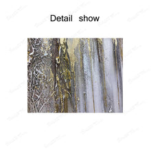 Load image into Gallery viewer, Large Canvas Wall Art for Sale Gold Leaf Abstract Painting Gray Canvas Wall Art Gp055
