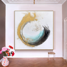 Load image into Gallery viewer, Original Artwork Yellow White Gold Abstract Art 036
