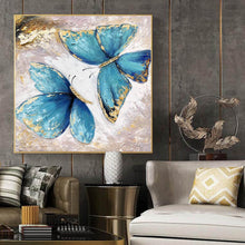 Load image into Gallery viewer, Butterfly Painting Canvas Gold Leaf Abstract Painting Contemporary Art Yp026
